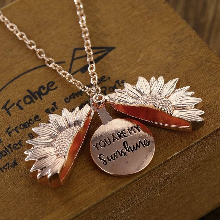 You Are My Sunshine Sunflower Pendant Necklace You Are My Sunshine Sunflower Pendant Necklace Jewelry