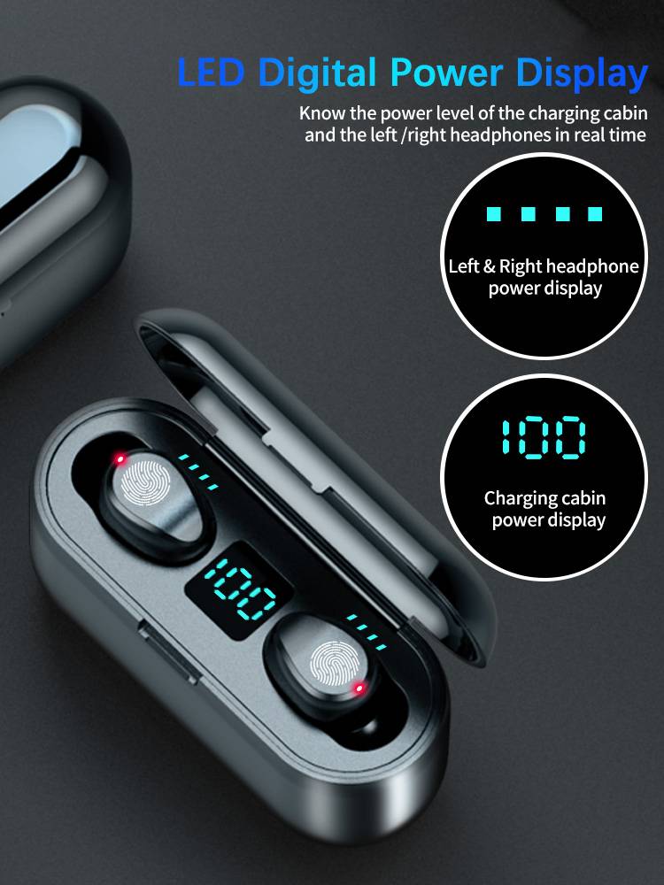 F9 TWS Bluetooth 5.0 Wireless Earbuds F9 TWS Bluetooth 5.0 Wireless Earbuds Consumer Electronics