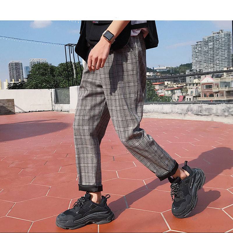 Streetwear Casual Plaid Joggers Streetwear Casual Plaid Joggers Apparel