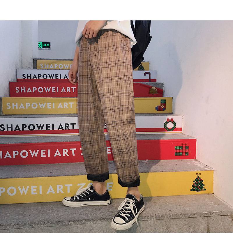 Streetwear Casual Plaid Joggers Streetwear Casual Plaid Joggers Apparel
