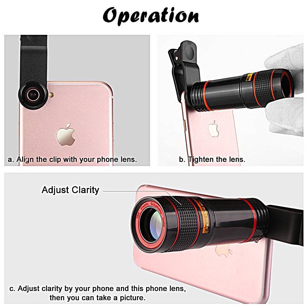 Mobile Phone Camera Lens 12X Zoom Mobile Phone Camera Lens 12X Zoom Phone Accessories